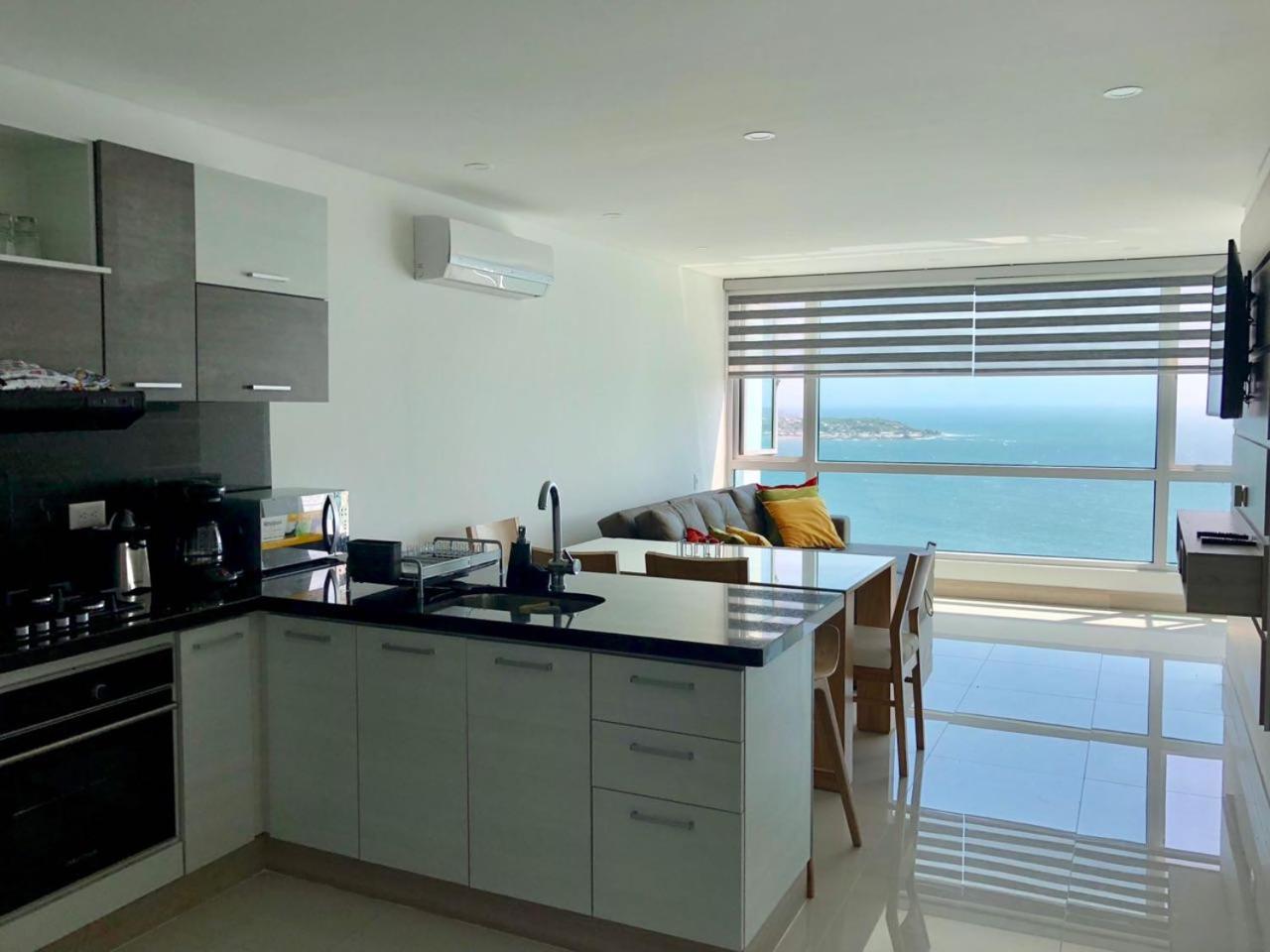 Apartamento En Cartagena Con Vista Al Mar Bagian luar foto